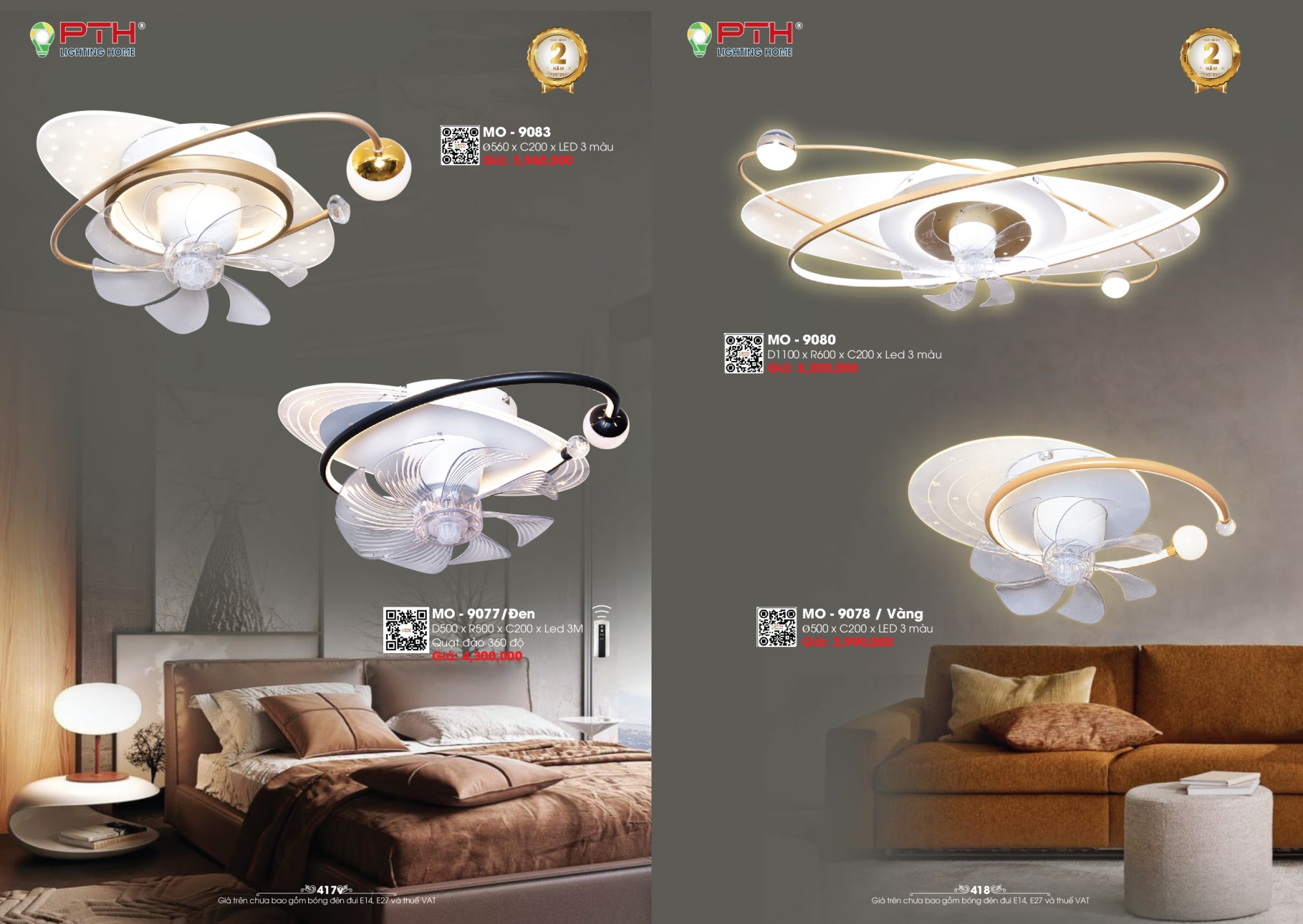 Bảng giá đèn trang trí PTH Lighting Home 2026